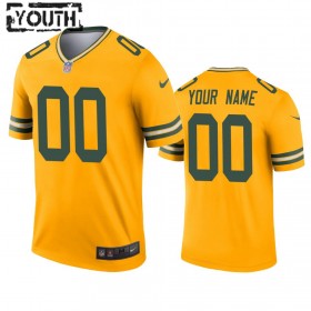 Camiseta Niño NFL Green Bay Packers Personalizar Gold Inverted Legend